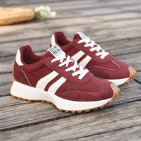 Lariesa - Sneakers with Lace Closure and Contrast Stripes