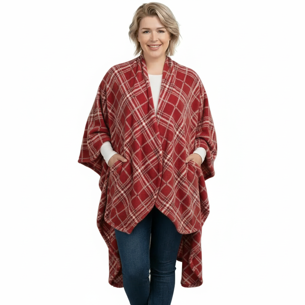 Émeline™ | Veste-Couverture à Carreaux