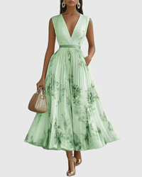 Rowella - Elegant Pleated Maxi Dress