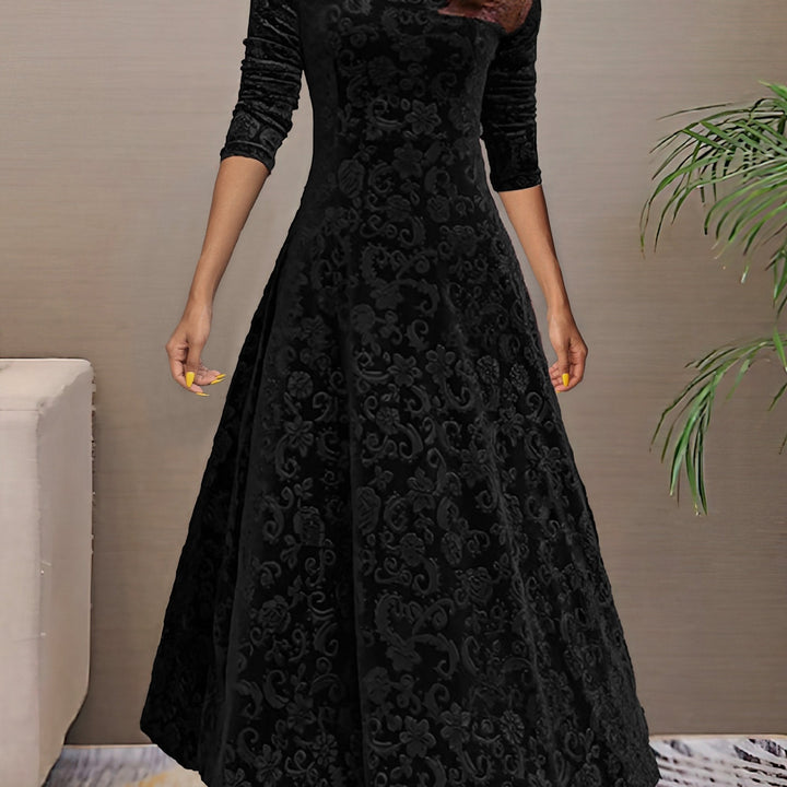 Nancy | Robe d'Élégance en Velours pour les Fêtes