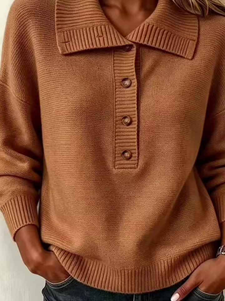 Nicole | Ladies Autumn Sweater with Buttons