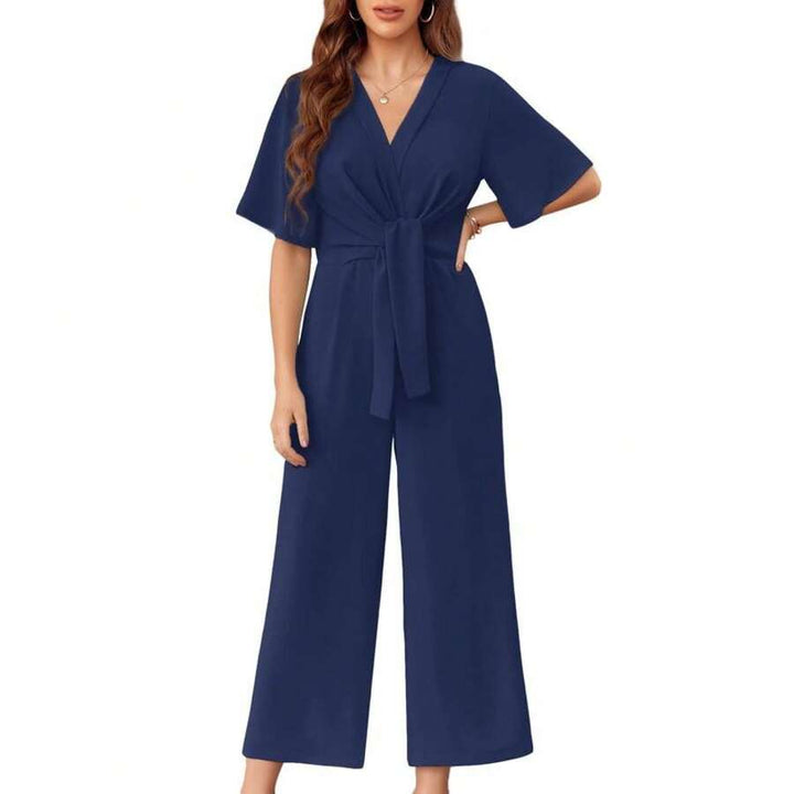 GABRIELLA™ – Combinaison d’Été Élégante à Nœud Taille Flatteur
