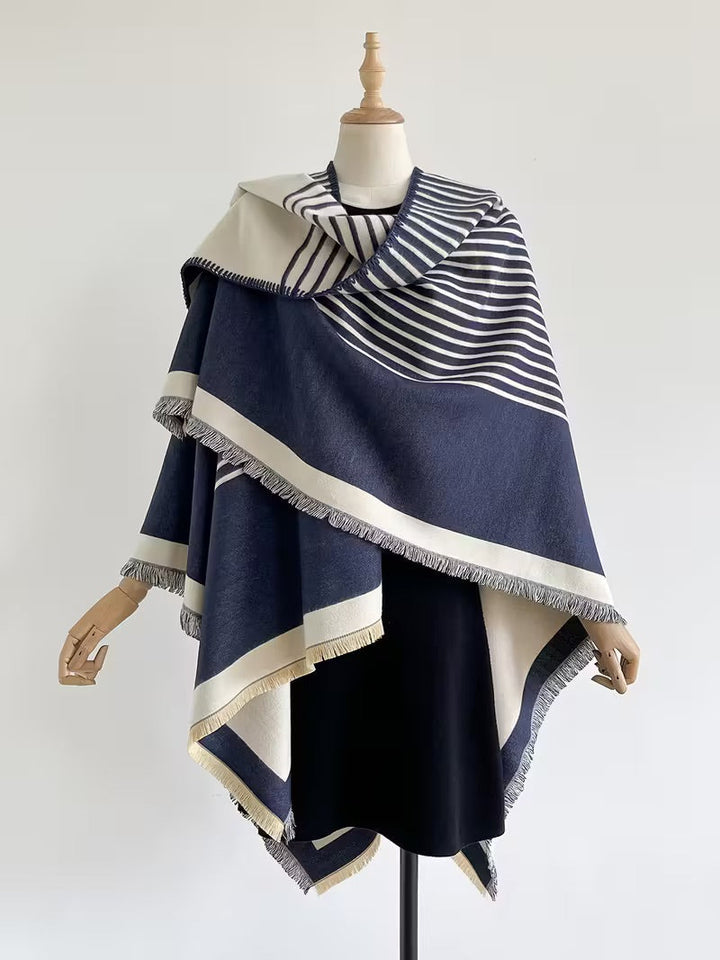 Taisija™ | Écharpe Jacquard Réversible Rayée