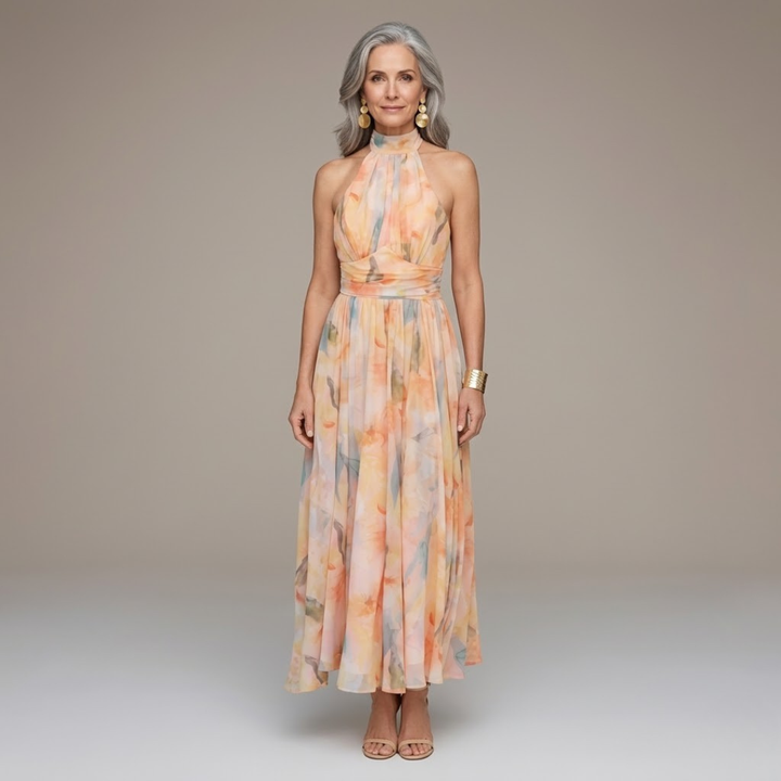 Polly - Elegant Floral Maxi Dress