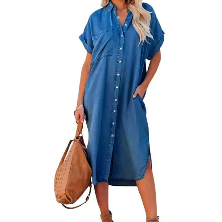 XYZA™ – Robe Midi Intemporelle à Coupe Ample et Flatteuse