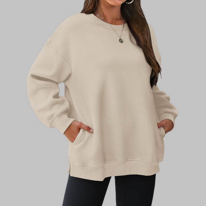 MEDGI™ – Pull Oversize Décontracté à Col Rond et Manches Longues