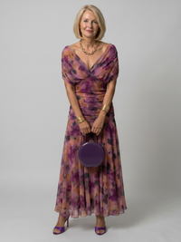 Calen | Flowing Off Shoulder Midi Dress