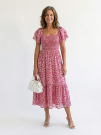 Odette | Smocked Off-Shoulder Midi Dress