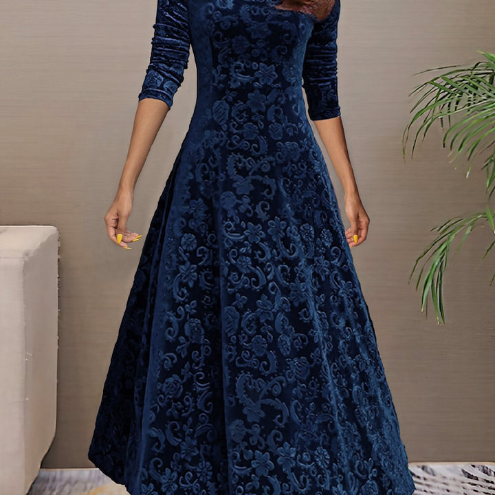 Nancy | Robe d'Élégance en Velours pour les Fêtes
