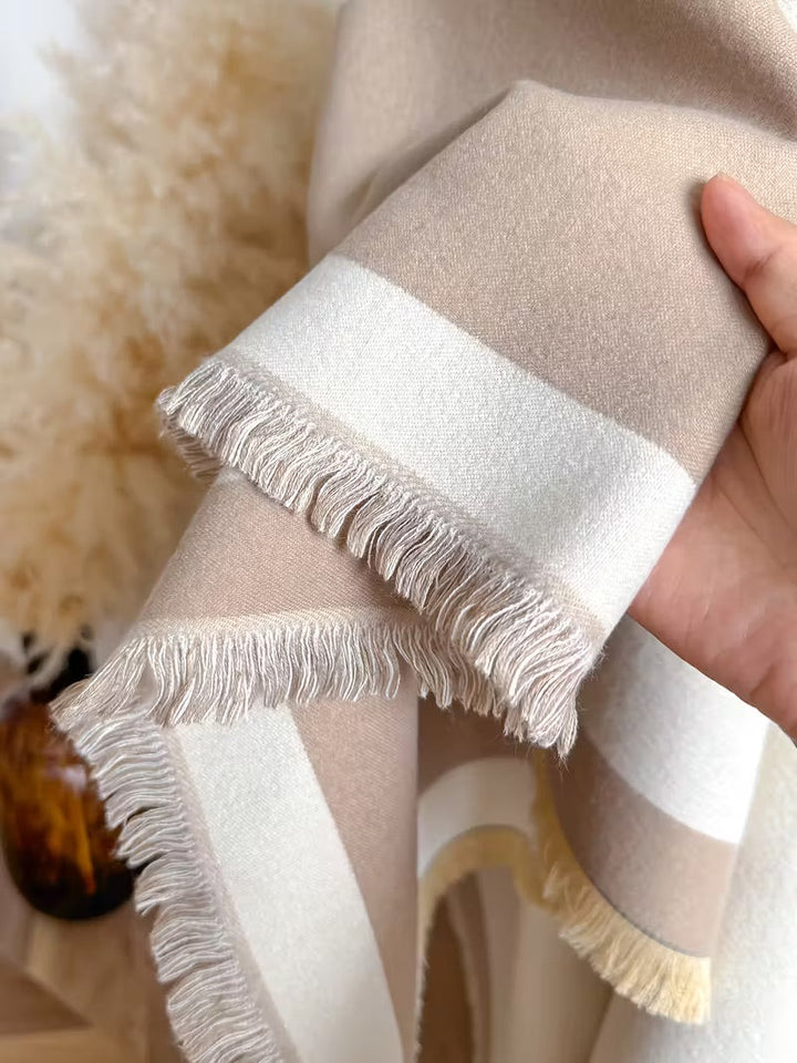 Taisija™ | Écharpe Jacquard Réversible Rayée