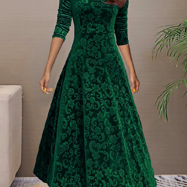 Nancy | Robe d'Élégance en Velours pour les Fêtes