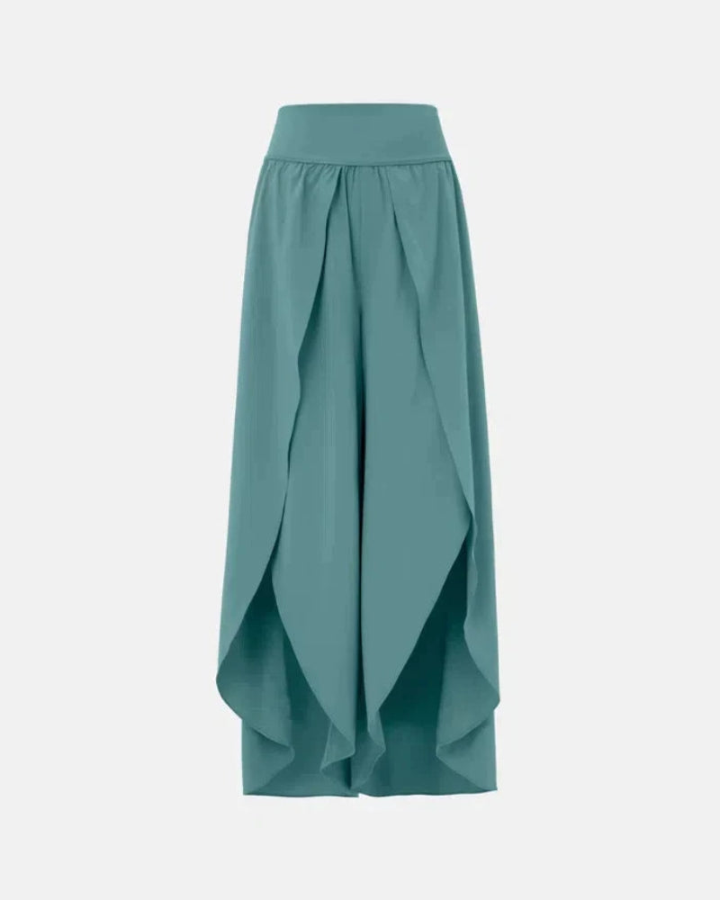 JELA - PANTALONS PALAZZO À JAMBES LARGES AVEC FENTE
