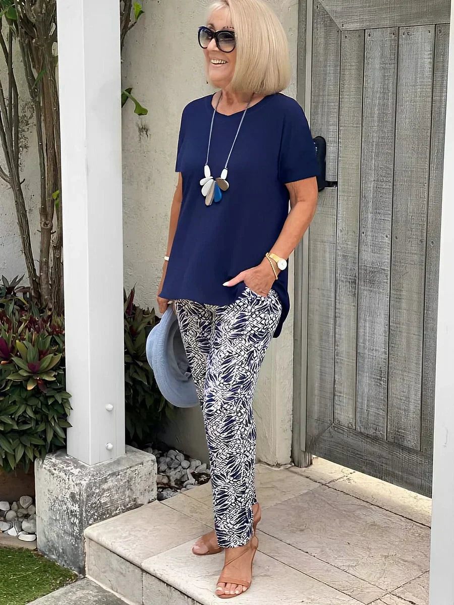 Ensemble Décontracté à Deux Pièces Leticia™ | Haut Ample et Pantalons Flottants