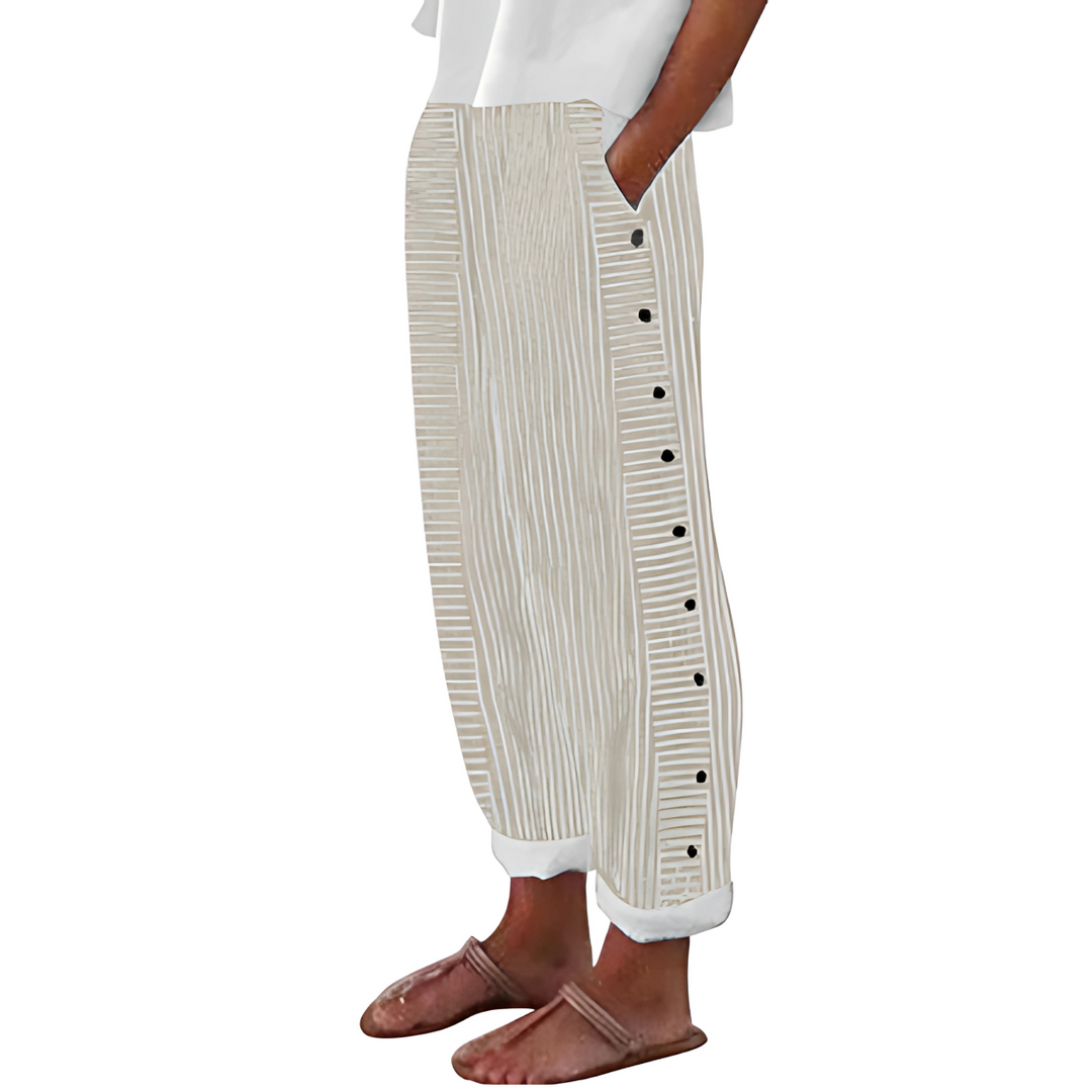 Dagny | Pantalon Rayé Chic d'Été