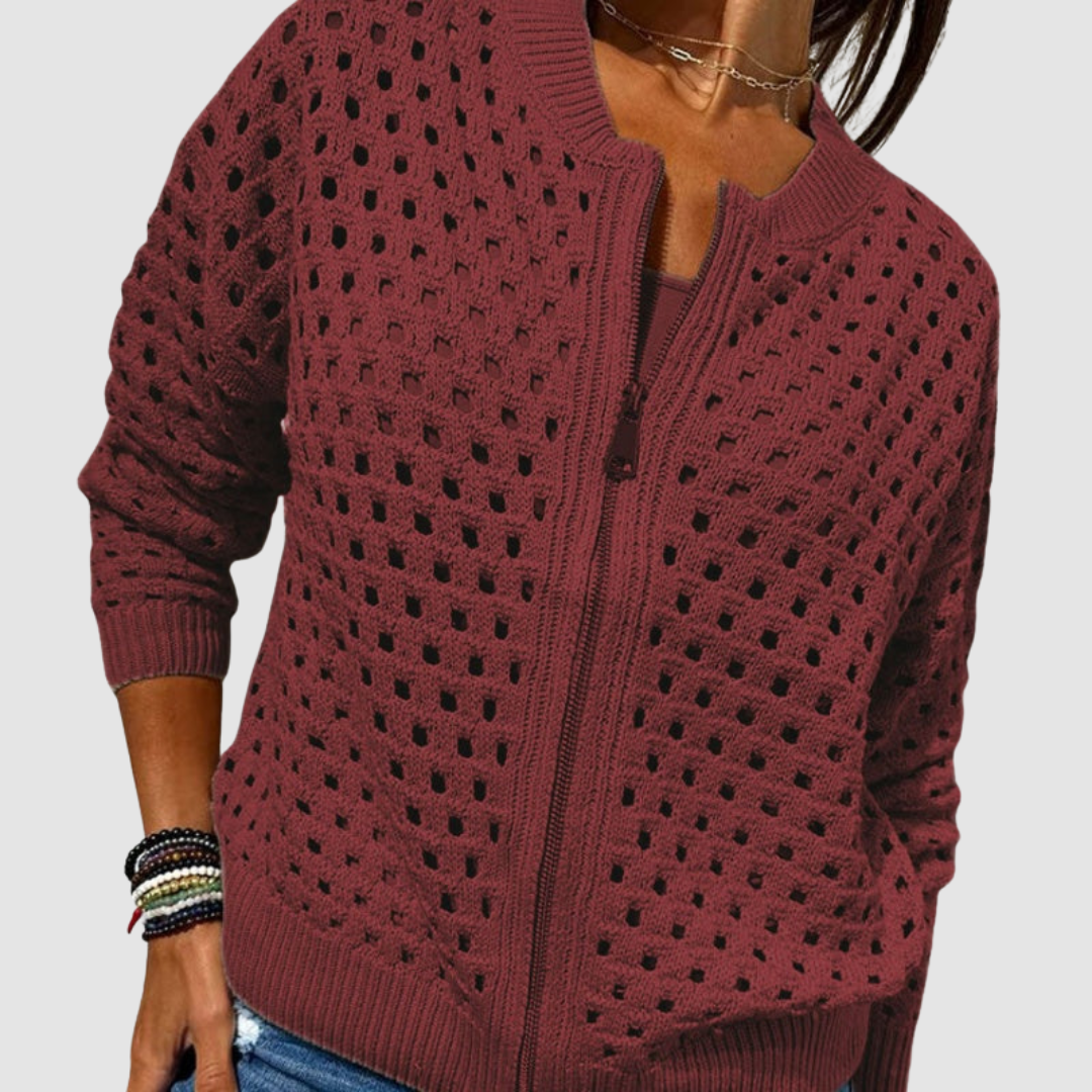 DESIREE™ – Cardigan Premium en Maille Zippé