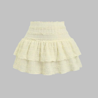 MATHA™ - Chic Layered Ruffle Hem Skort