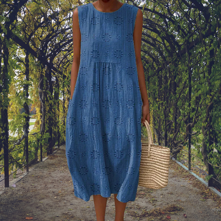 Aikaterini™ – Robe Élégante Sans Manches à Coupe Flatteuse avec Poches Pratiques