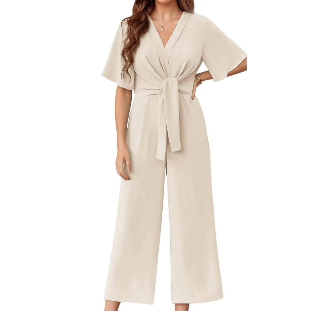 GABRIELLA™ – Combinaison d’Été Élégante à Nœud Taille Flatteur