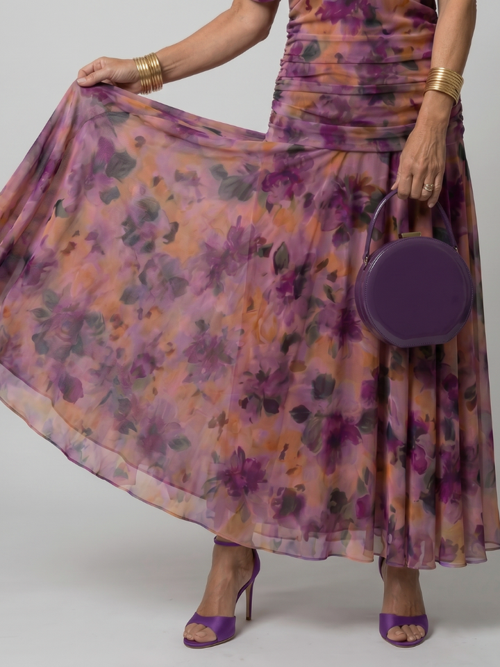 Calen | Flowing Off Shoulder Midi Dress