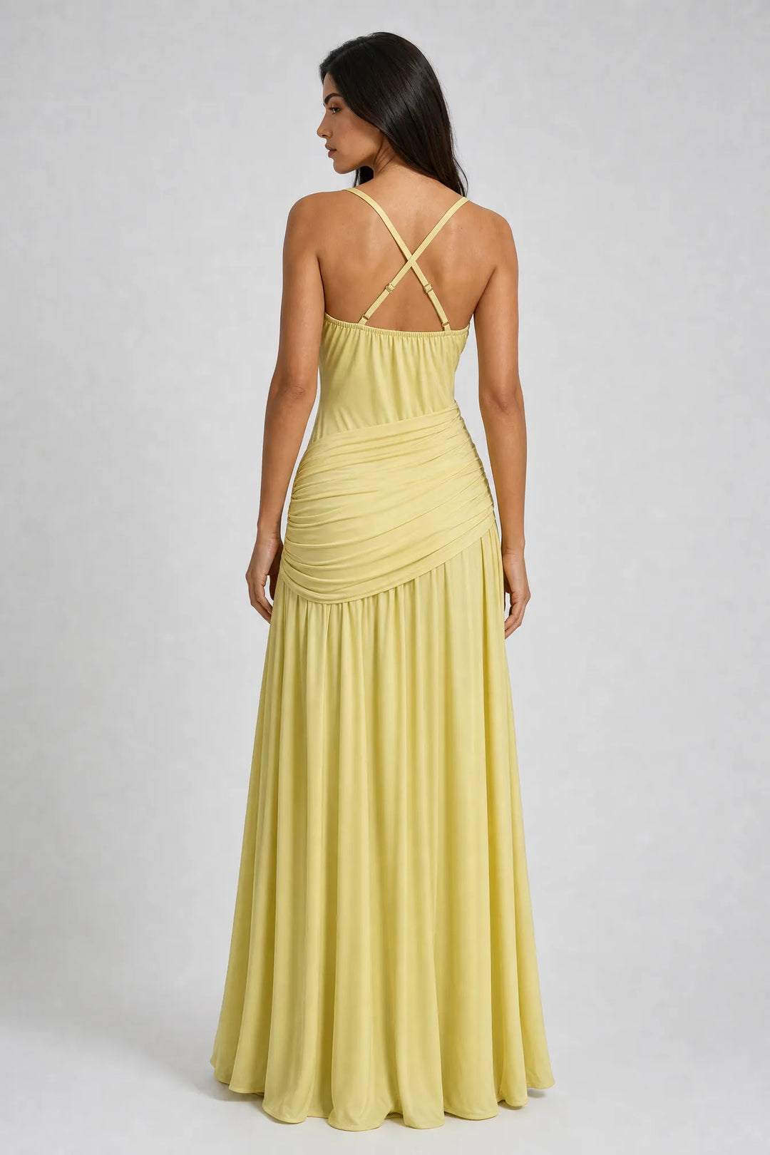 Mary - Elegant Draped Maxi Dress