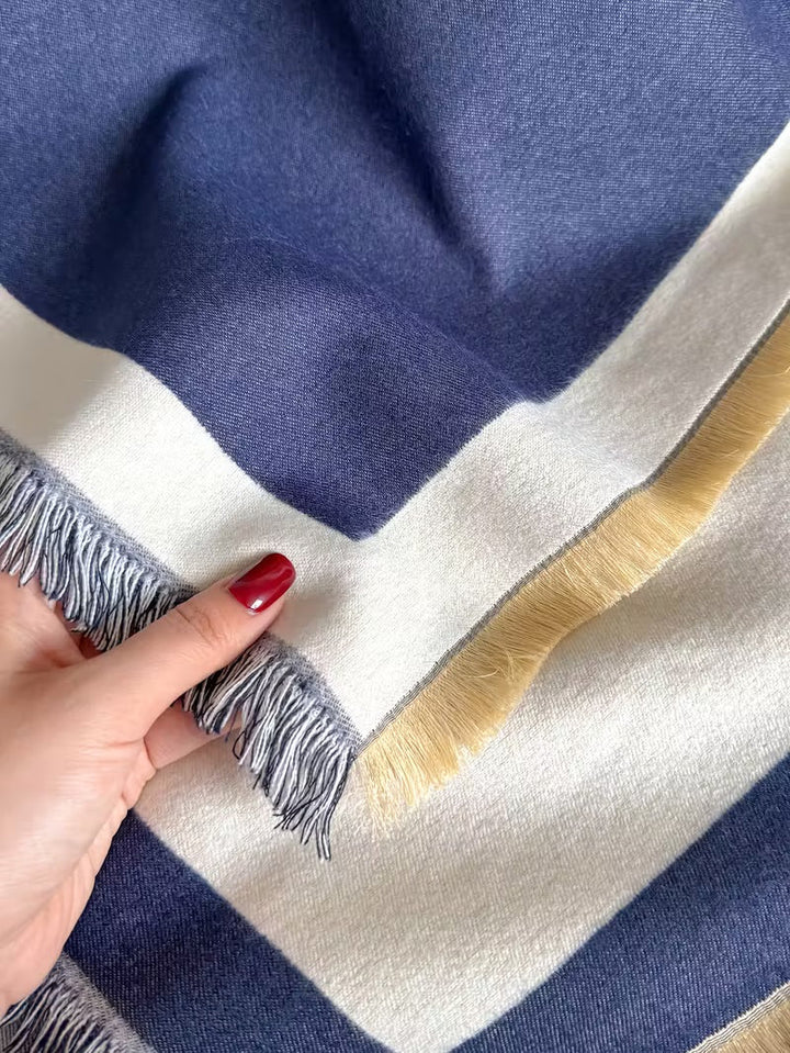Taisija™ | Écharpe Jacquard Réversible Rayée