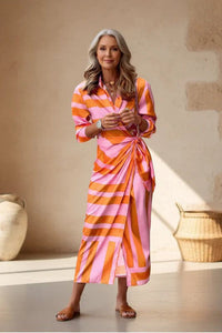 Cecilia™ Elegant Striped Dress