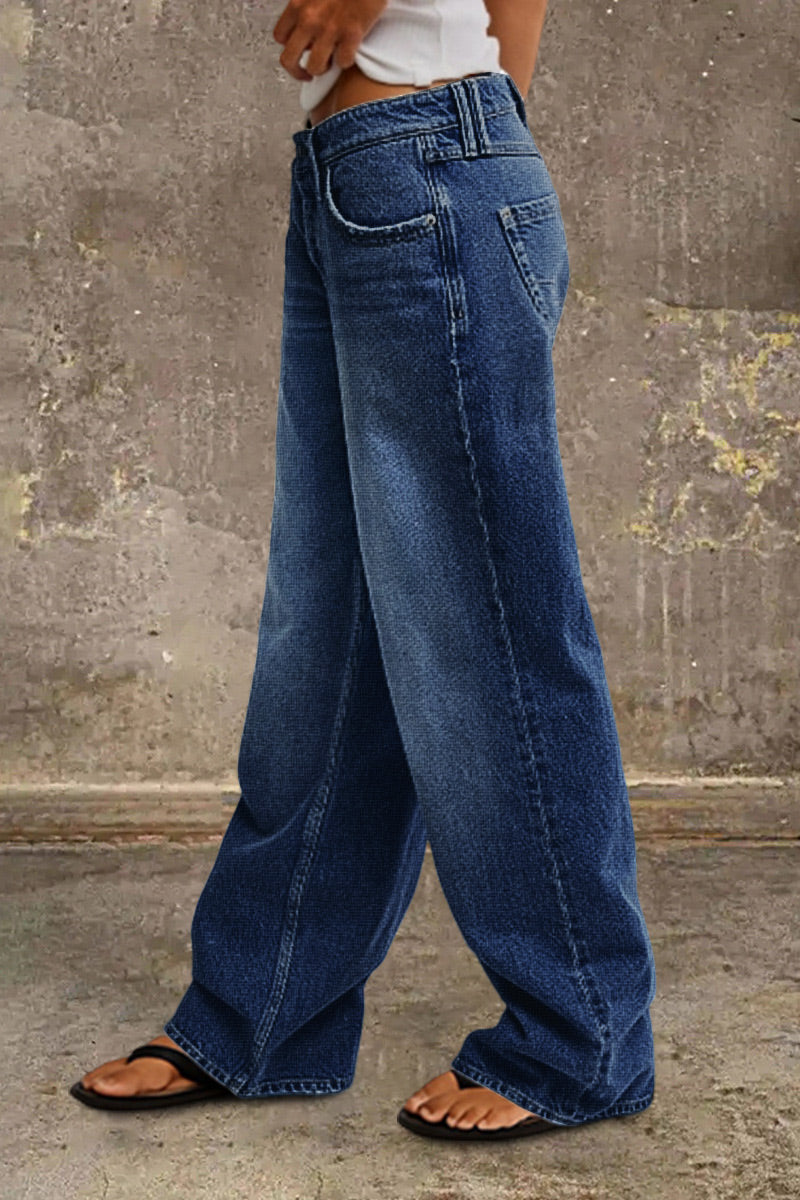 Denvara | Jeans Droit Taille Mi-Basse