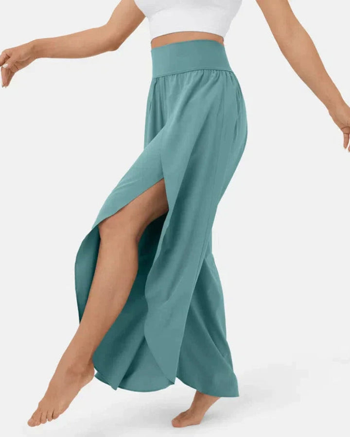 JELA - PANTALONS PALAZZO À JAMBES LARGES AVEC FENTE