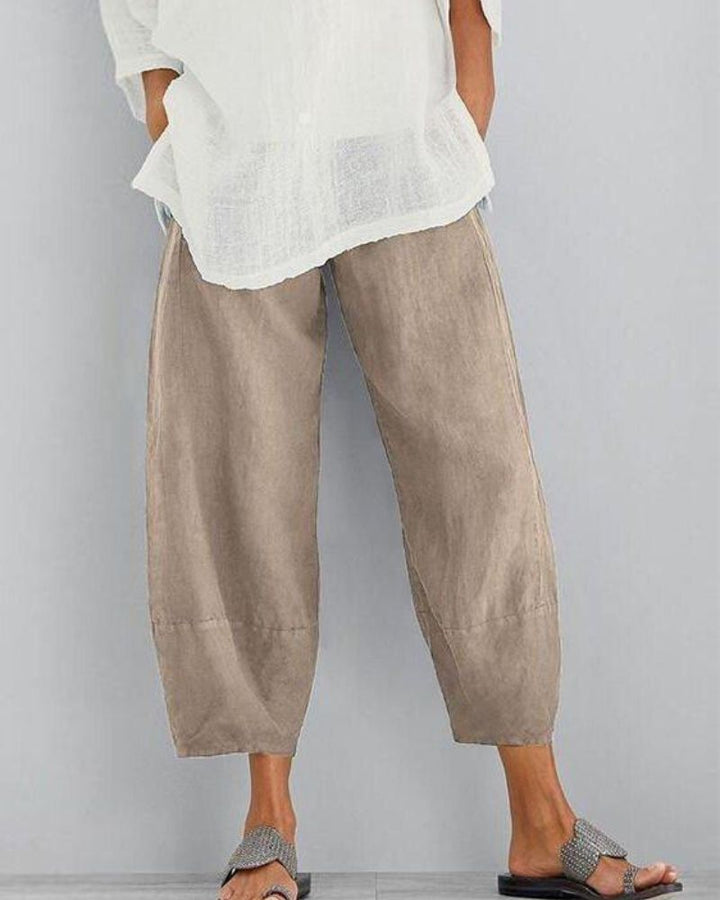 SELNA - PANTALONS EN LIN CASUAL