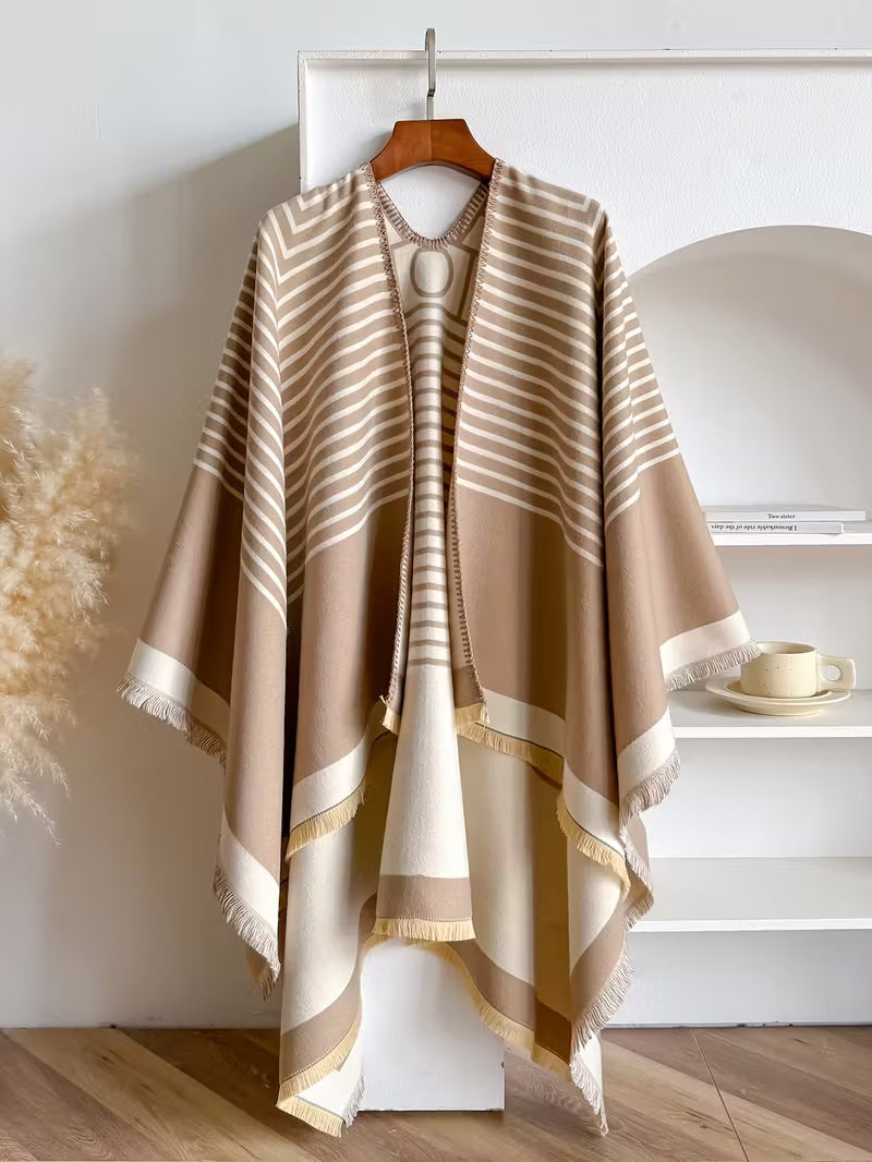 Taisija™ | Écharpe Jacquard Réversible Rayée
