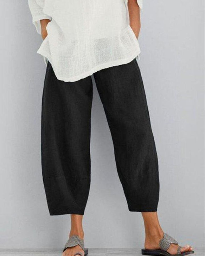 SELNA - PANTALONS EN LIN CASUAL