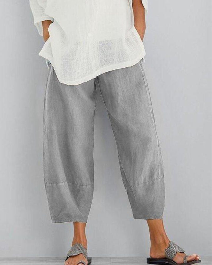 SELNA - PANTALONS EN LIN CASUAL