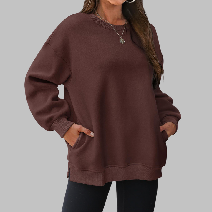 MEDGI™ – Pull Oversize Décontracté à Col Rond et Manches Longues