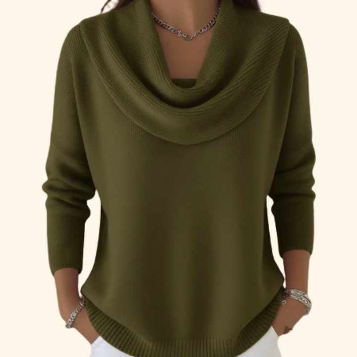Julia | Draped Collar Jumper