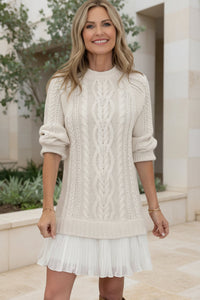 AVA – CABLE KNIT SWEATER DRESS