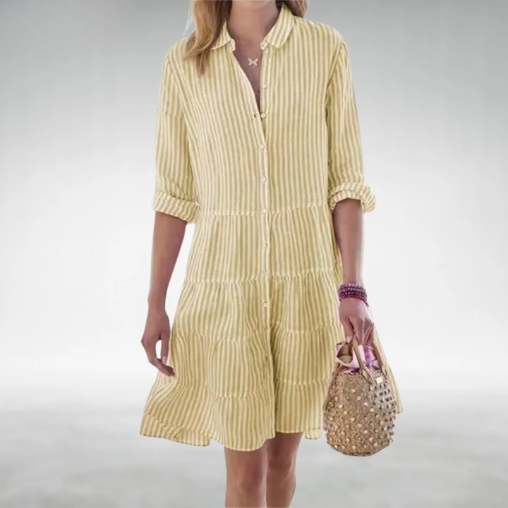 Lydia™ Robe Boutonnée Flatteuse