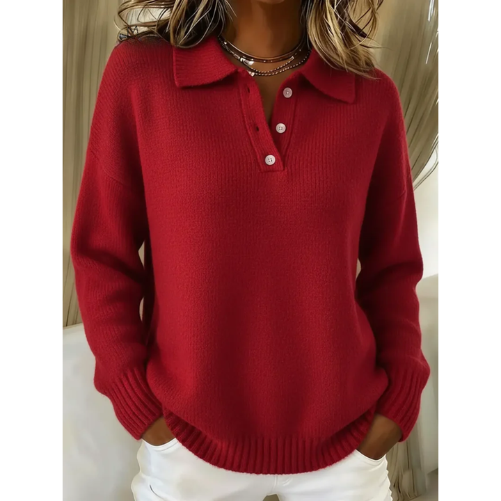 Marina | Soft Polo Collar Jumper
