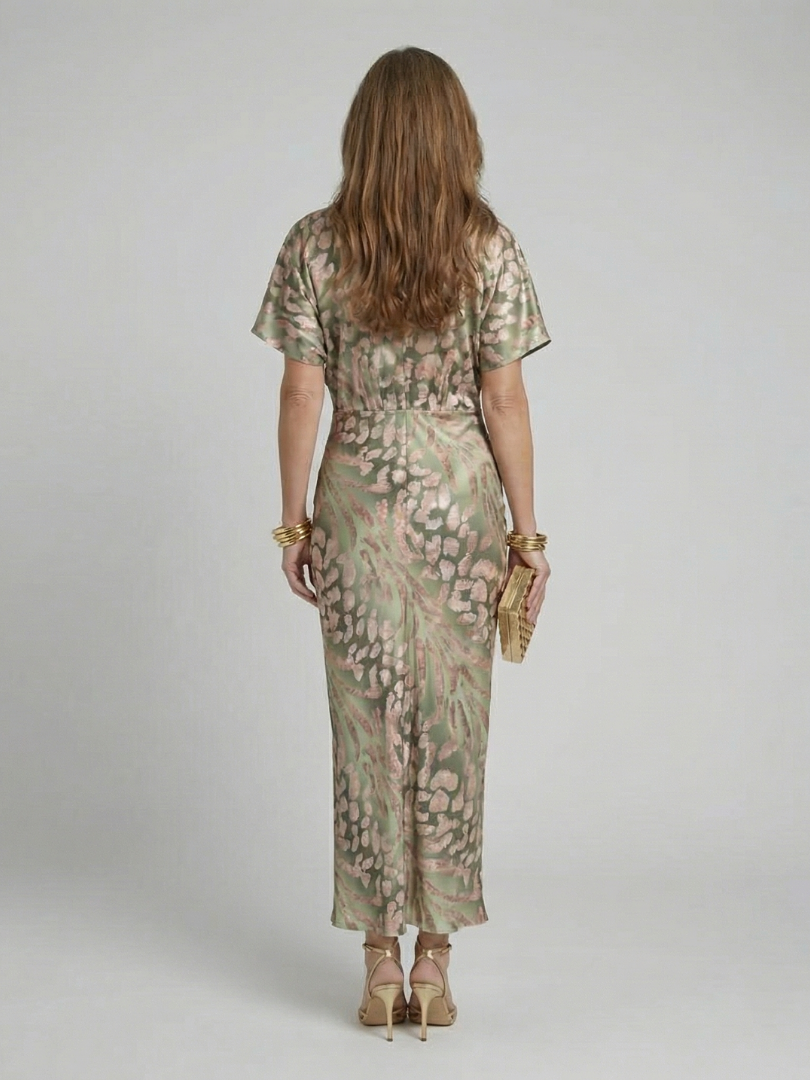 Coralie | Flattering Luxe Print Midi Dress