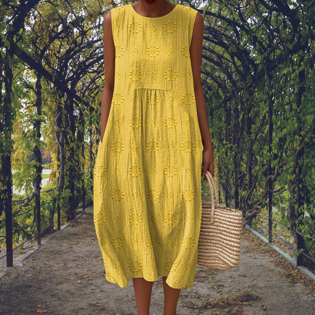 Aikaterini™ – Robe Élégante Sans Manches à Coupe Flatteuse avec Poches Pratiques
