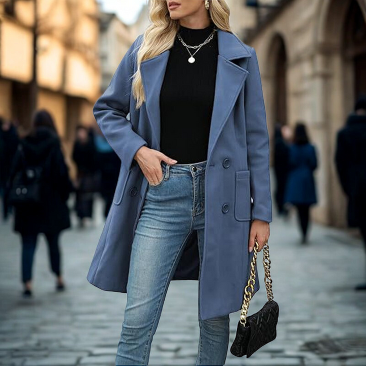 DEMI™ – Manteau Décontracté Mi-Long à Boutonnage Ouvert