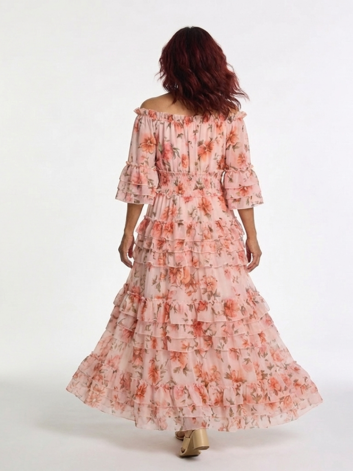 Rosalie | Floral Luxe Tummy Covering Maxi Dress