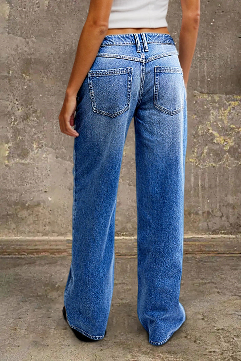 Denvara | Jeans Droit Taille Mi-Basse