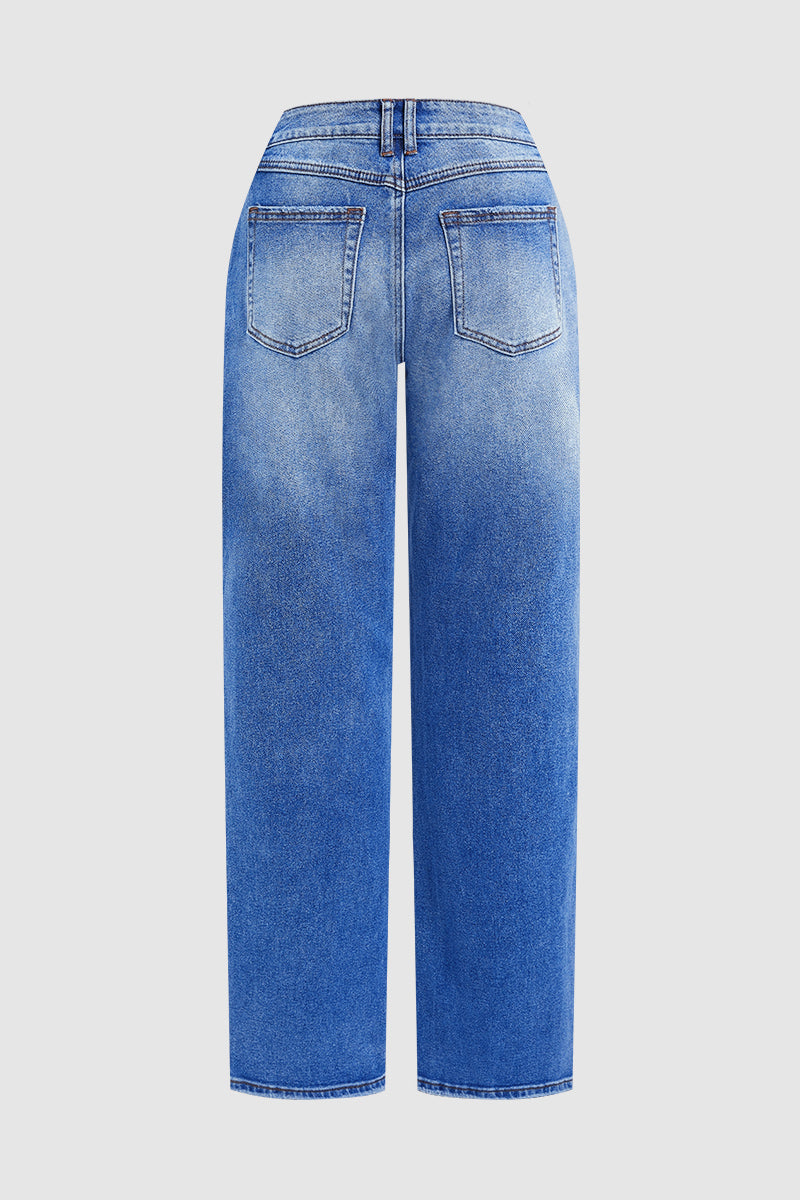 Denvara | Jeans Droit Taille Mi-Basse