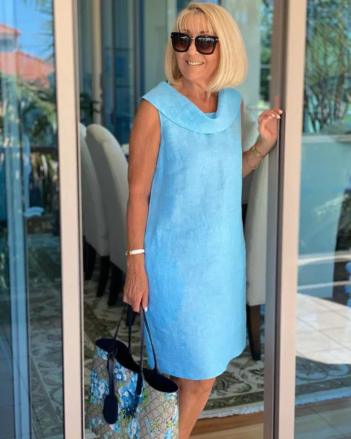 Perla™ – Robe moulante sans manches à col rond