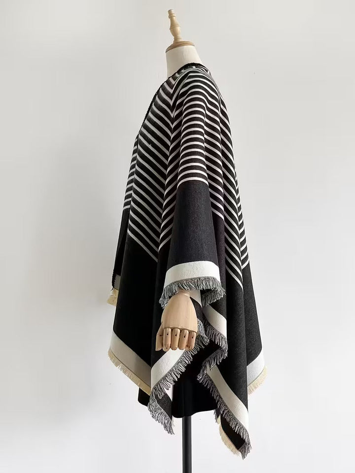 Taisija™ | Écharpe Jacquard Réversible Rayée