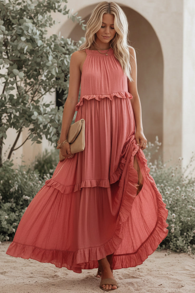 GAIA - RUFFLE MAXI DRESS