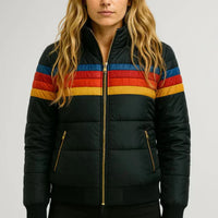 Sierra - Women’s Retro Striped Puffer Jacket