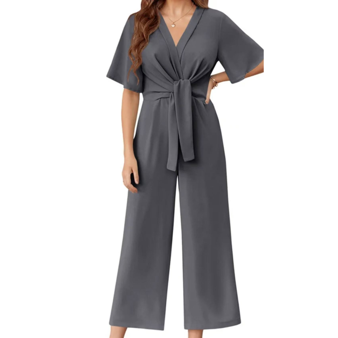 GABRIELLA™ – Combinaison d’Été Élégante à Nœud Taille Flatteur