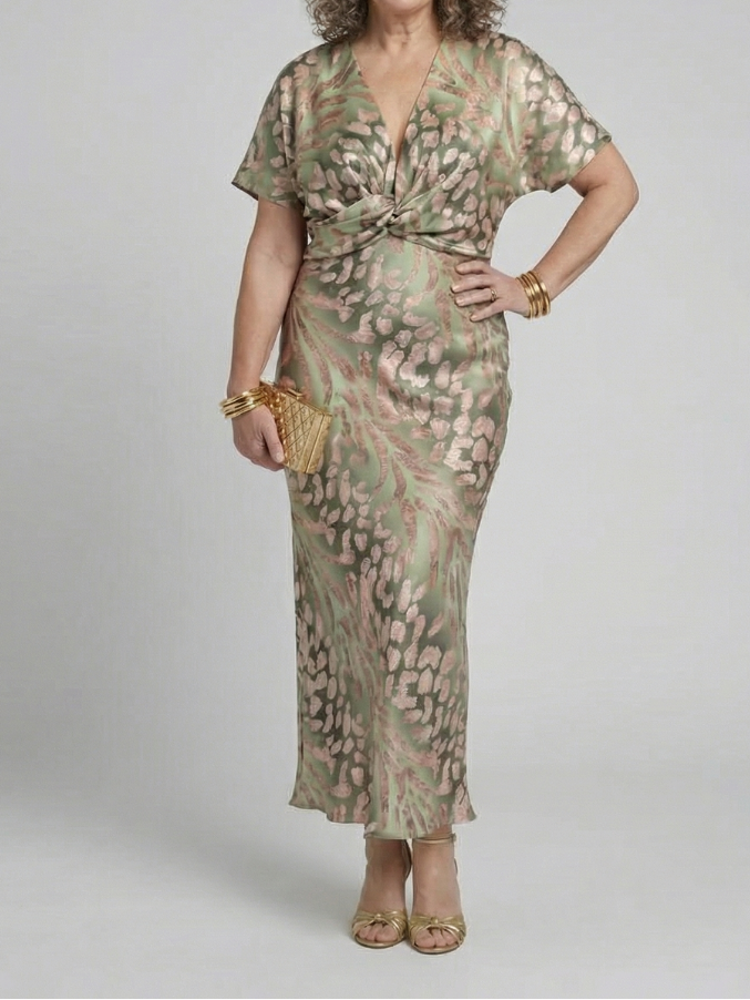 Coralie | Flattering Luxe Print Midi Dress