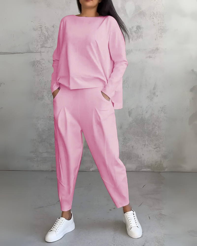 Ensemble de Salon Élégant Jackquelin™ | Haut et Pantalon Chic Assortis